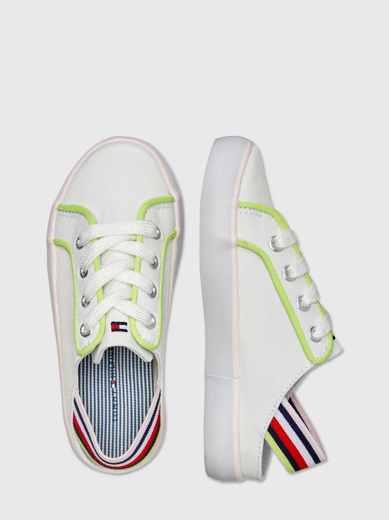 Lány Tommy Hilfiger Big Slingback Tornacipő Fehér | HU 1990CTV